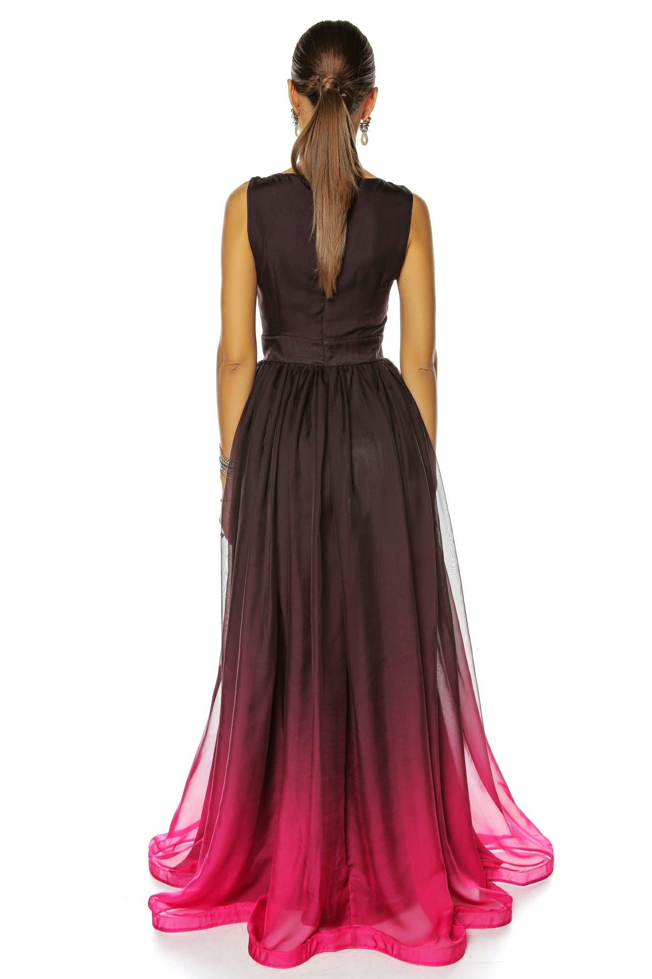 Rochie de searǎ în degrade fuchsia