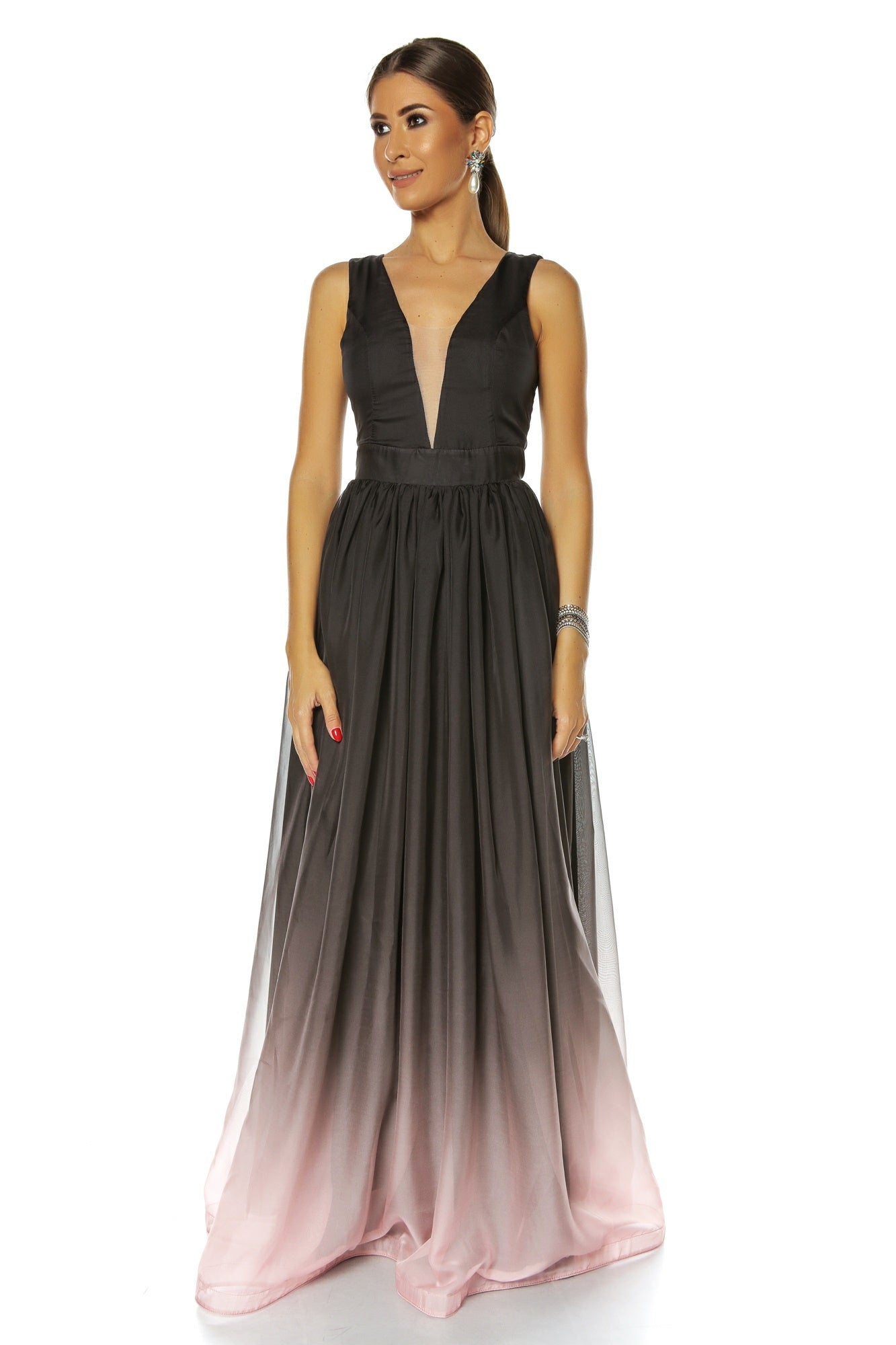 Rochie de searǎ în degrade roz