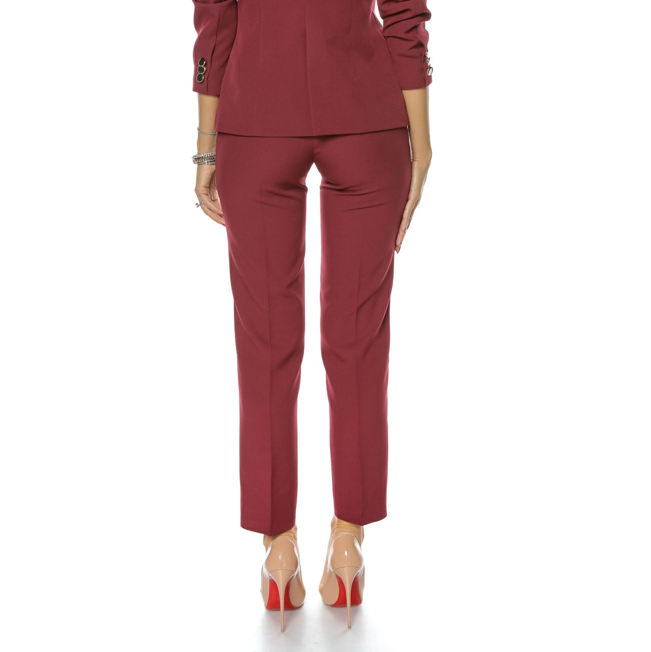 Pantaloni clasici burgundy