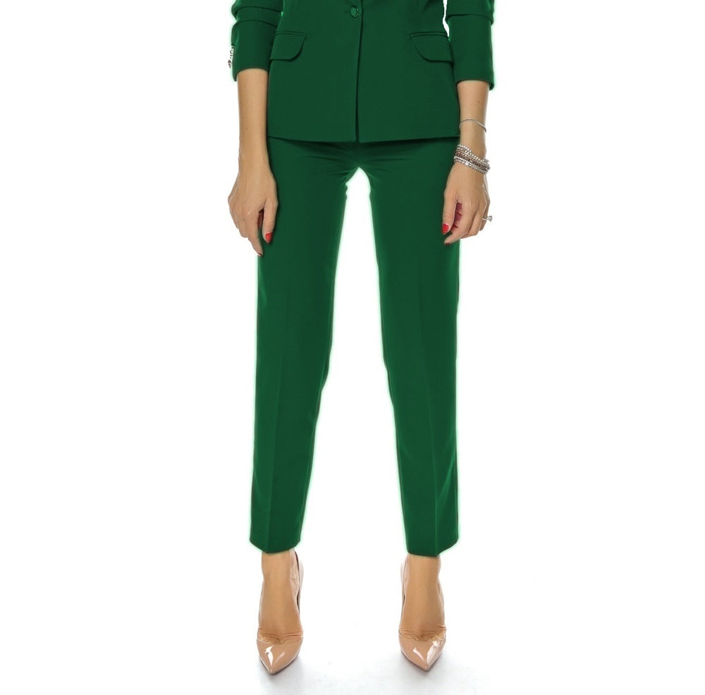 Pantaloni clasici verde inchis