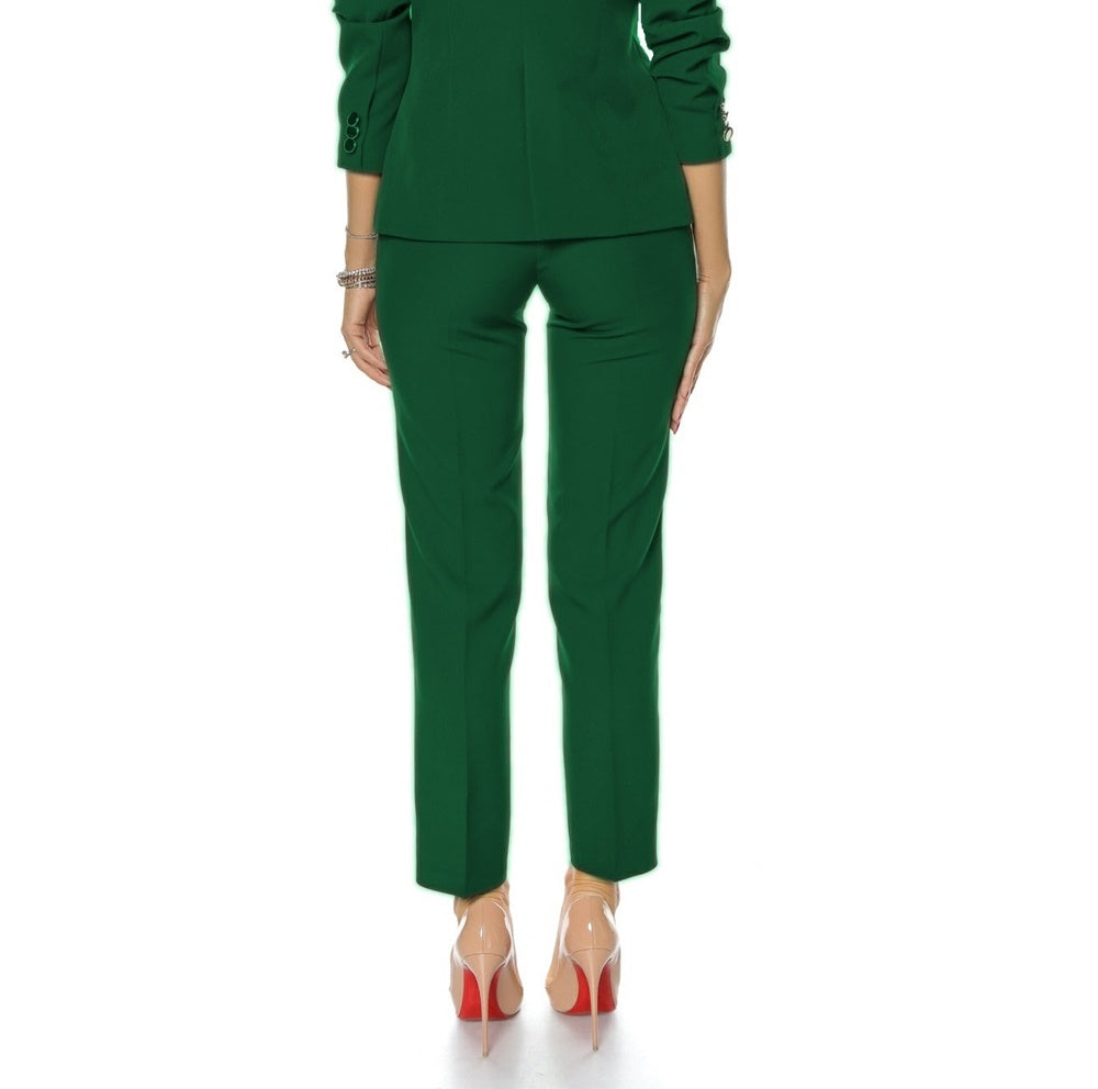 Pantaloni clasici verde inchis
