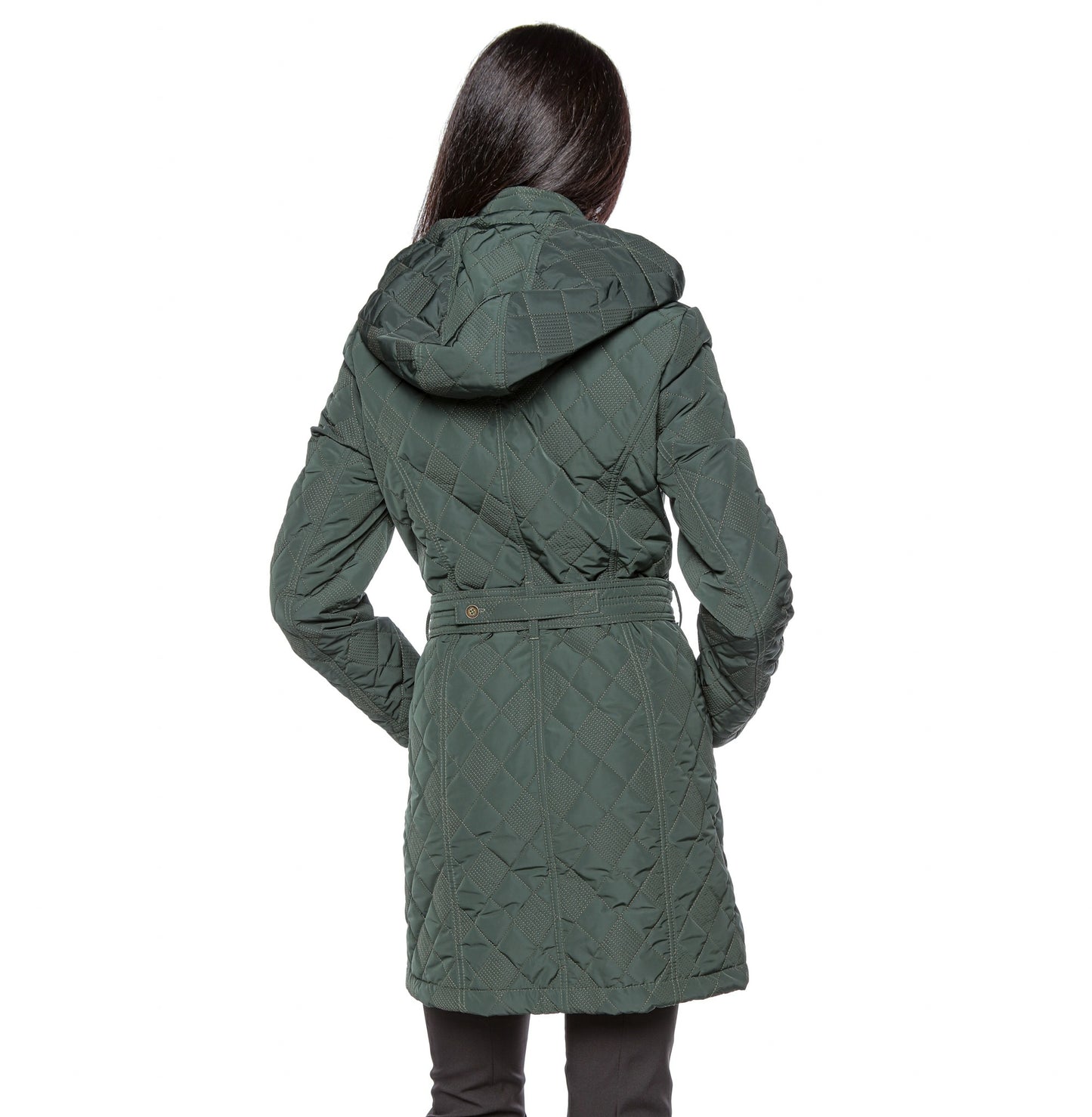 Geaca matlasata cu gluga kaki